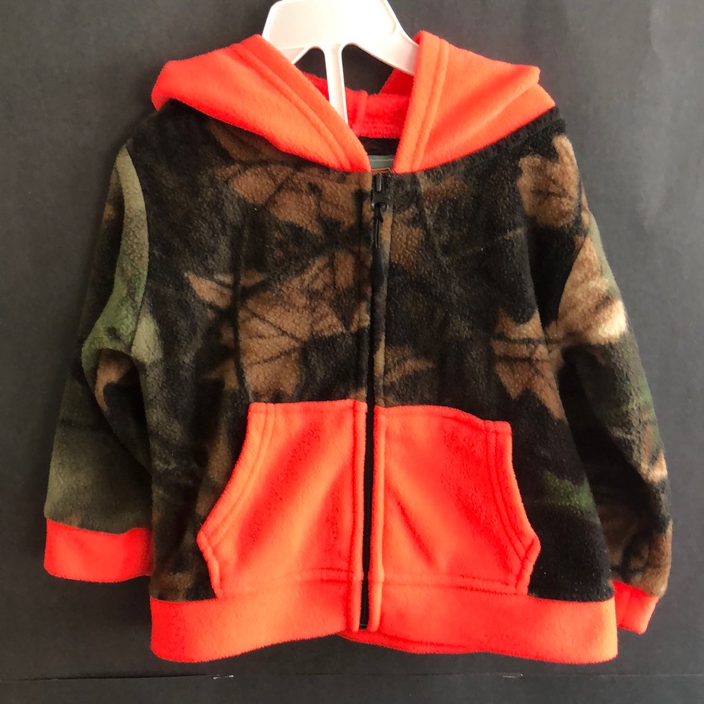 Camouflage and neon Orange 18-24 months